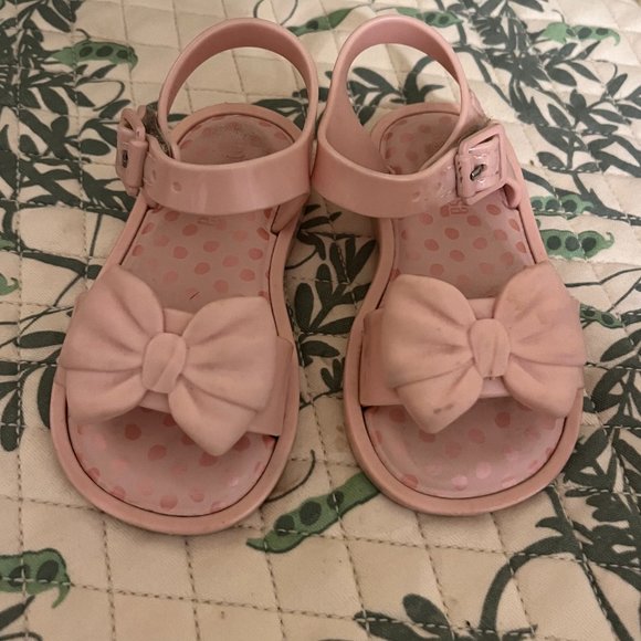 Mini Melissa Toddler Pink Bow Sandals 🌵6 - Picture 1 of 7